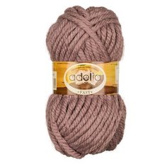 Пряжа Adelia "FAST" 78% акрил, 22% шерсть №08 коричневый - 3 мотка по 150 г
