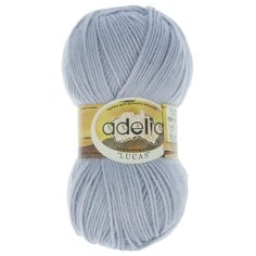 Пряжа Adelia "LUCAS" 70% шерсть, 30% акрил №17 св.серый - 5 мотков по 100 г