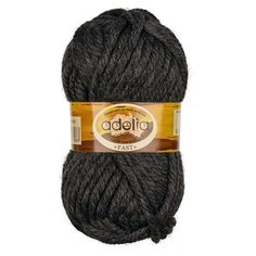 Пряжа Adelia "FAST" 78% акрил, 22% шерсть №01 ЧЕРНЫЙ - 3 мотка по 150 г