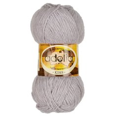 Пряжа Adelia "KISS" 100% полиэстер №08 св.розово-серый - 10 мотков по 50 г