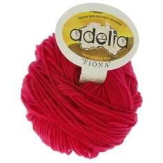 Пряжа Adelia "FIONA" 50% шерсть, 50% акрил №203 малиновый - 10 мотков по 50 г