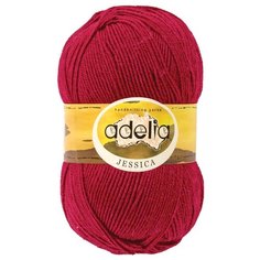 Пряжа Adelia "JESSICA" 67% шерсть, 33% полиэстер №06 красный - 5 мотков по 100 г