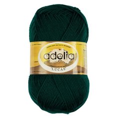 Пряжа Adelia "LUCAS" 70% шерсть, 30% акрил №20 т.зеленый - 5 мотков по 100 г