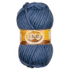Пряжа Adelia "FAST" 78% акрил, 22% шерсть №06 синий - 3 мотка по 150 г