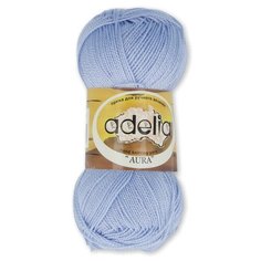 Пряжа Adelia "AURA" 100% акрил №080 св. голубой - 10 мотков по 50 г
