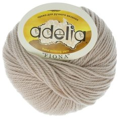 Пряжа Adelia "FIONA" 50% шерсть, 50% акрил №500 бежевый - 10 мотков по 50 г