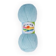 Пряжа Alpina "KLEMENT" 80% альпака, 20% мериносовая шерсть №25 св.бирюзовый - 4 мотка по 50 г