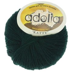 Пряжа Adelia "KATTY" 100% шерсть №14 т.зеленый - 10 мотков по 50 г
