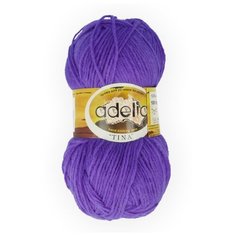 Пряжа Adelia "TINA" 100% акрил №039 яр.сиреневый - 5 мотков по 100 г