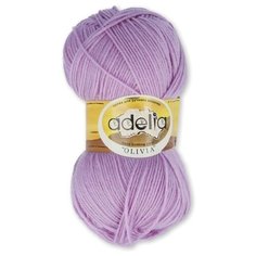 Пряжа Adelia "OLIVIA" 60% акрил, 40% шерсть №13 св.фиолетовый - 5 мотков по 100 г