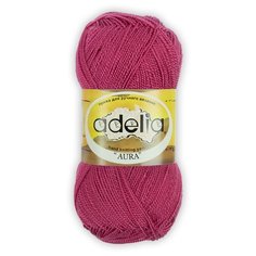 Пряжа Adelia "AURA" 100% акрил №050 малиновый - 10 мотков по 50 г