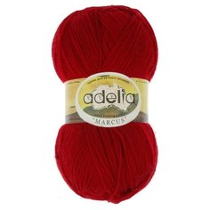 Пряжа Adelia "MARCUS" 60% полиэстер, 40% шерсть №09 бордовый - 5 мотков по 100 г