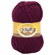 Пряжа Adelia "NELLY" 70% шерсть, 30% акрил №28 т.фиолетовый - 5 мотков по 100 г