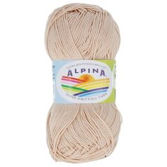 Пряжа Alpina "SATI" 100% мерсеризованный хлопок №208 т.бежевый - 10 мотков по 50 г