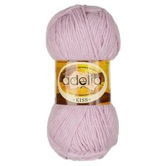 Пряжа Adelia "KISS" 100% полиэстер №06 св.сиреневый - 10 мотков по 50 г