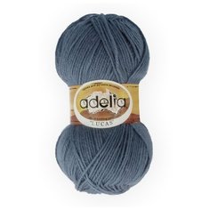 Пряжа Adelia "LUCAS" 70% шерсть, 30% акрил №18 серый - 5 мотков по 100 г