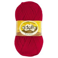 Пряжа Adelia "RACHEL" 90% шерсть, 10% полиэстер №06 т.красный - 5 мотков по 100 г