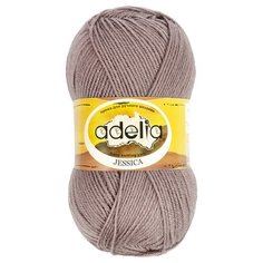 Пряжа Adelia "JESSICA" 67% шерсть, 33% полиэстер №28 серо-коричневый - 5 мотков по 100 г