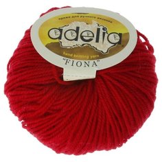 Пряжа Adelia "FIONA" 50% шерсть, 50% акрил №222 красный - 10 мотков по 50 г