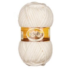 Пряжа Adelia "FAST" 78% акрил, 22% шерсть №02 натуральный - 3 мотка по 150 г