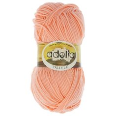 Пряжа Adelia "OLIVIA" 60% акрил, 40% шерсть №05 персиковый - 5 мотков по 100 г