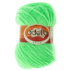 Пряжа Adelia "IVIA" 100% акрил №109 неон.зеленый - 4 мотка по 62.5 г