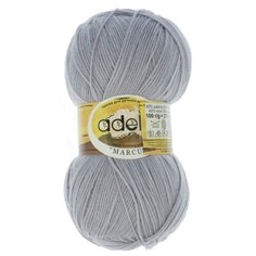 Пряжа Adelia "MARCUS" 60% полиэстер, 40% шерсть №18 св.серый - 5 мотков по 100 г