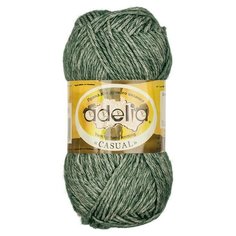 Пряжа Adelia "CASUAL" 72% хлопок, 28% акрил №10 т.зеленый - 10 мотков по 50 г