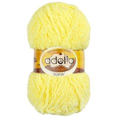 Пряжа Adelia "SOFIA" 100% полиэстер №39 св.желтый - 10 мотков по 50 г
