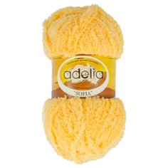 Пряжа Adelia "SOFIA" 100% полиэстер №35 желтый - 10 мотков по 50 г