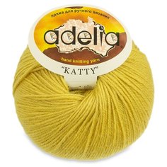Пряжа Adelia "KATTY" 100% шерсть №19 горчичный - 10 мотков по 50 г