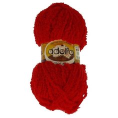 Пряжа Adelia "SOFIA" 100% полиэстер №20 красный - 10 мотков по 50 г