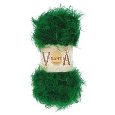 Пряжа Visantia "KUZU" 70% полиэстер, 30% нейлон №08 зелёный - 5 мотков по 100 гр