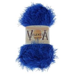 Пряжа Visantia "TRAFKA" 100% полиэстер №0004 яр.синий - 5 мотков по 100 гр