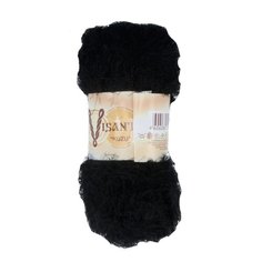 Пряжа Visantia "KUZU" 70% полиэстер, 30% нейлон №15 ЧЁРНЫЙ - 5 мотков по 100 гр