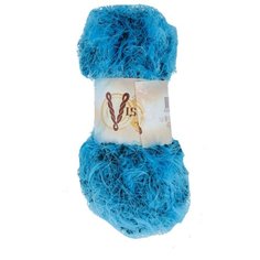 Пряжа Visantia "KUZU" 70% полиэстер, 30% нейлон №06 яр.голубой - 5 мотков по 100 гр