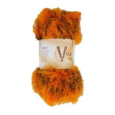 Пряжа Visantia "KUZU" 70% полиэстер, 30% нейлон №10 оранжевый - 5 мотков по 100 гр
