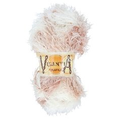 Пряжа Visantia "TRAFKA" меланжевая 100% полиэстер №1127 белый/бежевый/коричн. - 5 мотков по 100 гр