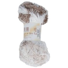 Пряжа Visantia "TRAFKA" меланжевая 100% полиэстер №8550 белый/серый - 5 мотков по 100 гр