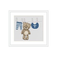 Набор для вышивания Медвежонок Бруно , Luca-S 18,50 x 15,50 см B1026