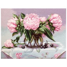 Набор для вышивания Ваза с пионами, Luca-S 30 х 23 см G494