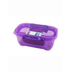 Контейнер PREMIUM GO LUNCH BOX модульный прямоугольный с клапаном 300мл фиолетовый Decor