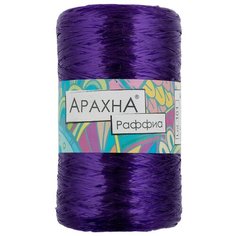 Пряжа Arachna "Raffia" 100% полипропилен 5 штук по 50 г ± 10 г, длина 200 м ± 12 м №45 т.фиолетовый