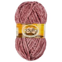 Пряжа Adelia "DOLLY VELOUR" 100% микрополиэстер 5 штук по 100 г , длина 93 м ± 6 м №05 античная роза