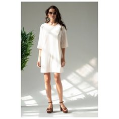 Laete Женственное платье c рукавами-реглан, кремовый, XL