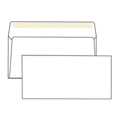 Конверты Е65 (110х220 мм), клей, 80 г/м2, КОМПЛЕКТ 1000 шт. Ряжская печатная фабрика