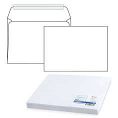 Конверты С4 (229х324 мм), отрывная лента, 100 г/м2, КОМПЛЕКТ 50 шт., внутренняя запечатка, 1657.50 Курт