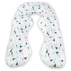 Подушка для беременных АНАТОМИЧЕСКАЯ AmaroBaby EXCLUSIVE Soft Collection 340х72 (Треугольники)
