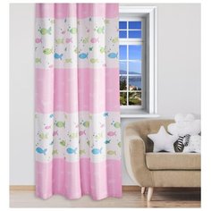 Портьера Крошка Я "Океан" без держателя цвет розовый, 170*260 см, блэкаут, 100% п/э (4204885)