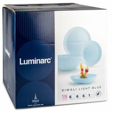 Столовый сервиз Luminarc Diwali H5869/P2920/P2961, 6 персон, 19 предм., голубой